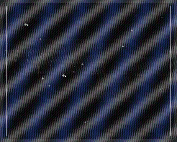 Moiré interference from two slowly rotating angular grids