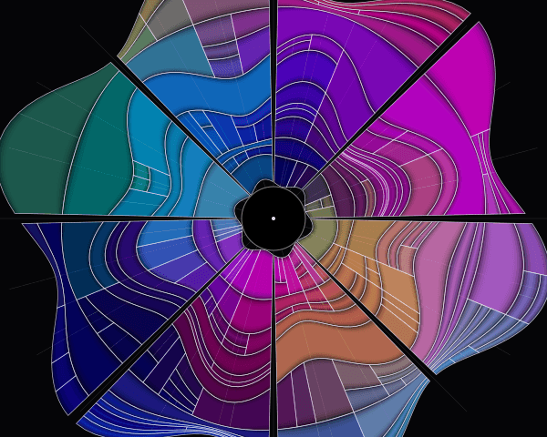 Polar coordinate transformation of Swiss grid with radial distortion