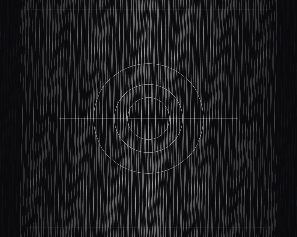 Moiré interference from two slowly rotating angular grids