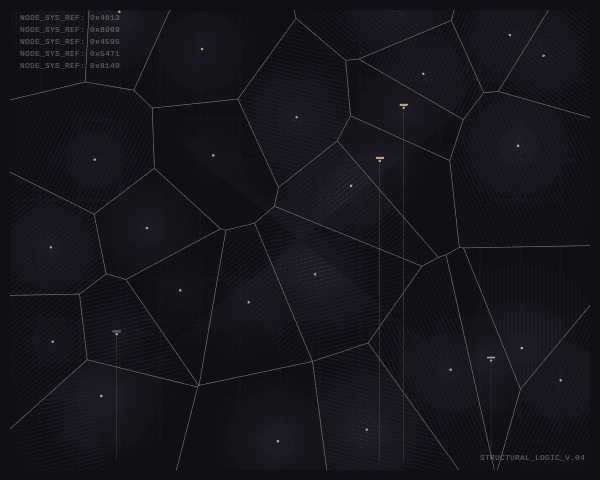 Voronoi tessellation with gradient color transitions between cells