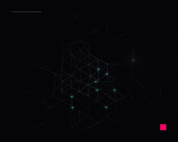 Isometric crystal lattice structure with simulated depth and shadows