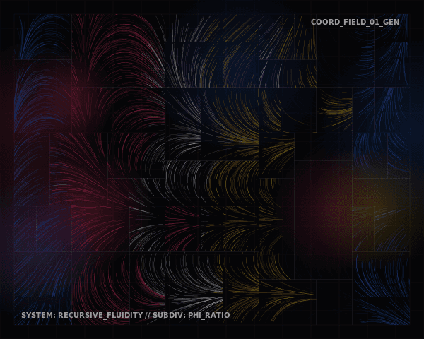 Recursive geometric subdivision using golden ratio proportions