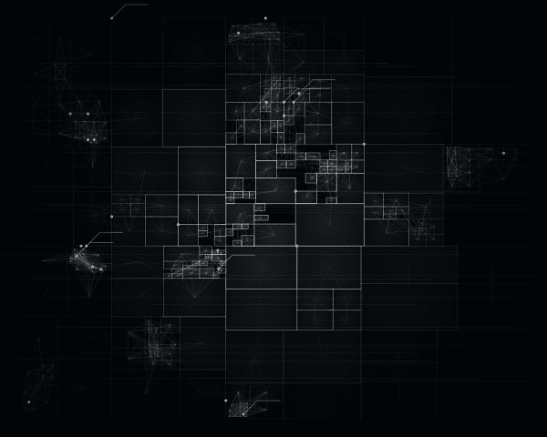 Voronoi tessellation with gradient color transitions between cells