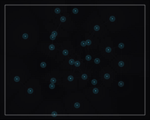 Voronoi tessellation with gradient color transitions between cells