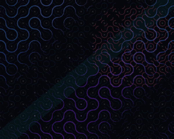 Truchet tiles arranged with multi-layer transparency effects